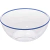 Gifi Saladier plastique transparent bordure coloré Ø28xH12,2cm