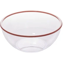 Gifi Saladier plastique transparent bordure coloré Ø28xH12,2cm