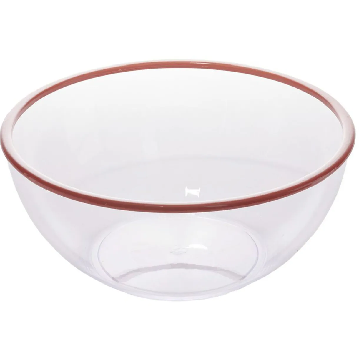 Gifi Saladier plastique transparent bordure coloré Ø28xH12,2cm