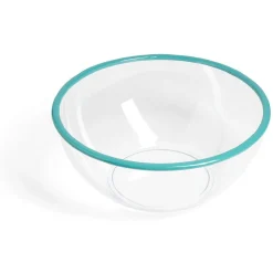 Gifi Saladier plastique transparent bordure colorée Ø28xH12cm - 3 coloris Hot