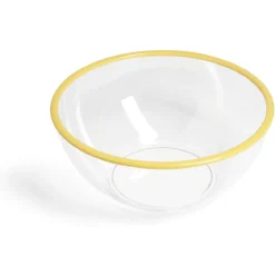 Gifi Saladier plastique transparent bordure colorée Ø28xH12cm - 3 coloris Hot