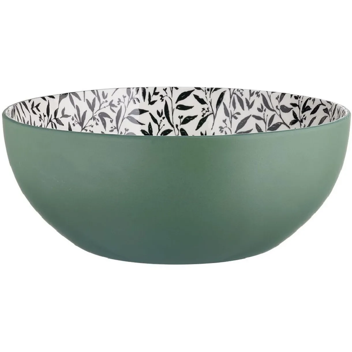 Gifi Saladier porcelaine porcelaine intérieur motif feuillage Ø23xH8,8cm
