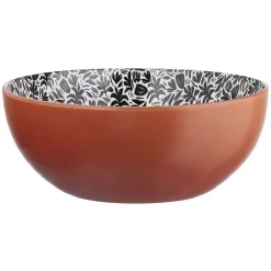 Gifi Saladier porcelaine porcelaine intérieur motif feuillage Ø23xH8,8cm