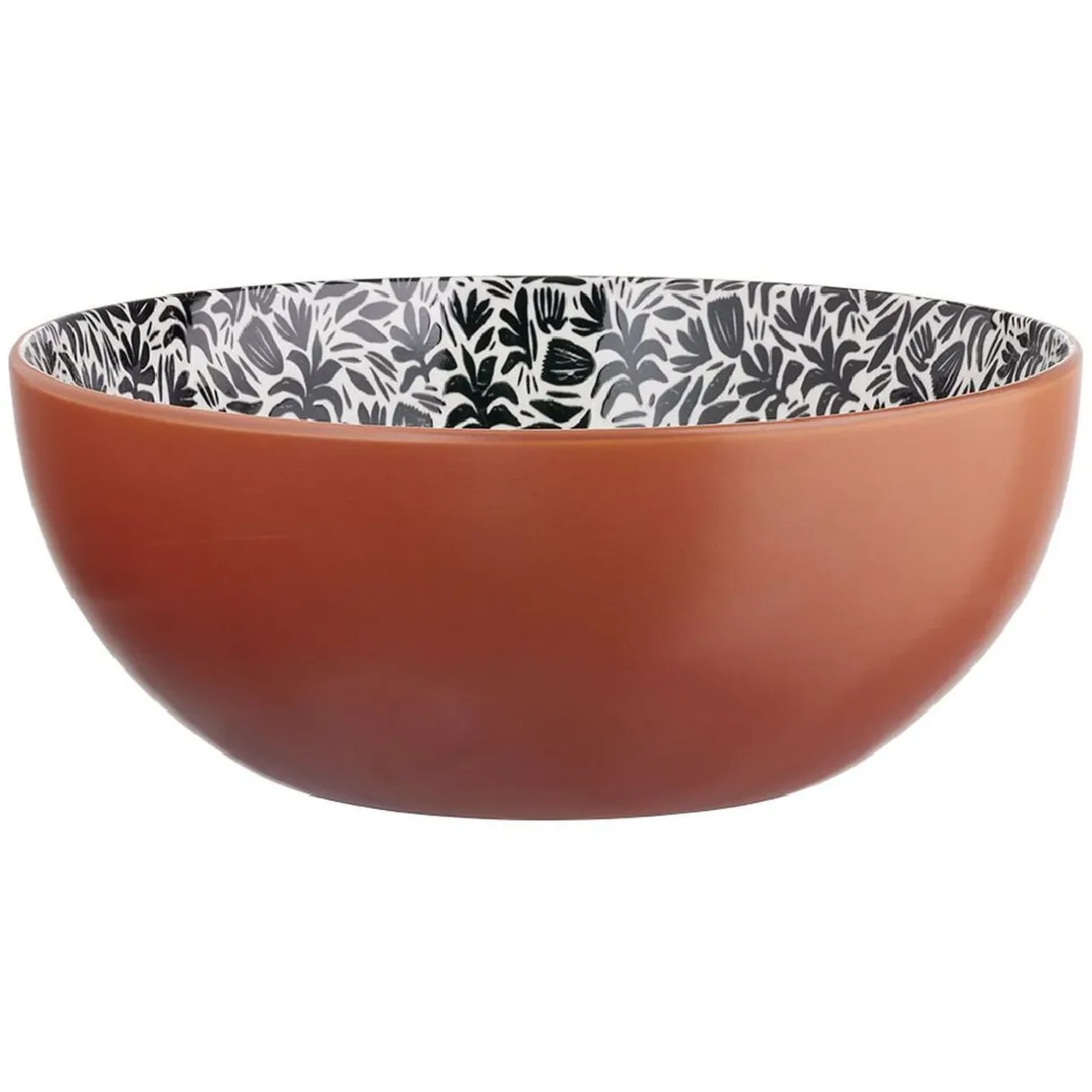 Gifi Saladier porcelaine porcelaine intérieur motif feuillage Ø23xH8,8cm