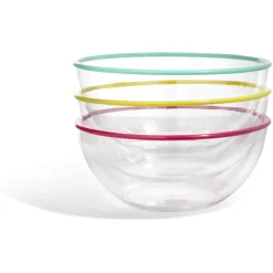 Gifi Saladier transparent au bord coloré