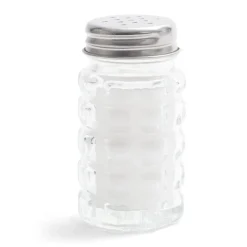 Gifi Salière et poivrière de table en verre et inox 50ml Discount