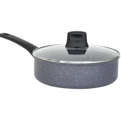 Gifi Sauteuse Tefal aluminium effet pierre avec couvercle Ø24cm Sale