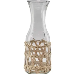 Gifi Service à boisson verre osier tressé naturel Discount