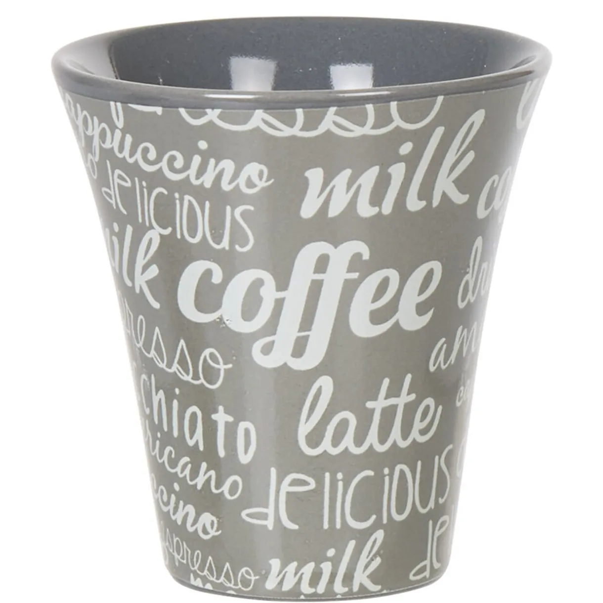 Gifi Service à café faïence ardoise gris blanc 6 personnes Sale