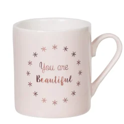 Gifi Service à café faïence blanc rose or 6 personnes