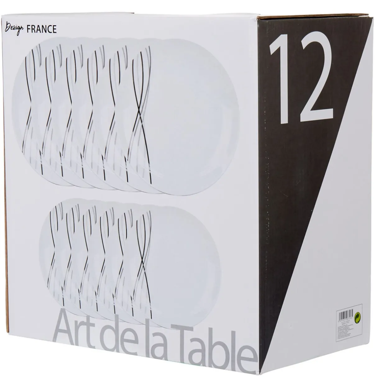 Gifi Service à vaisselle 12 pièces porcelaine blanche