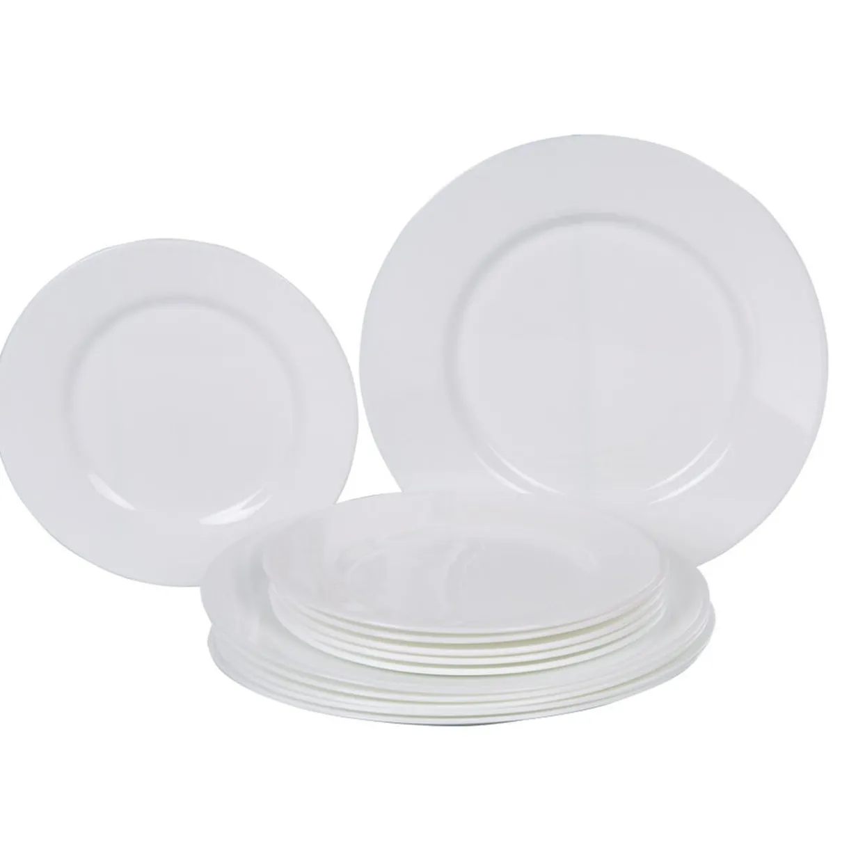 Gifi Service à vaisselle 12 pièces verre blanche Discount