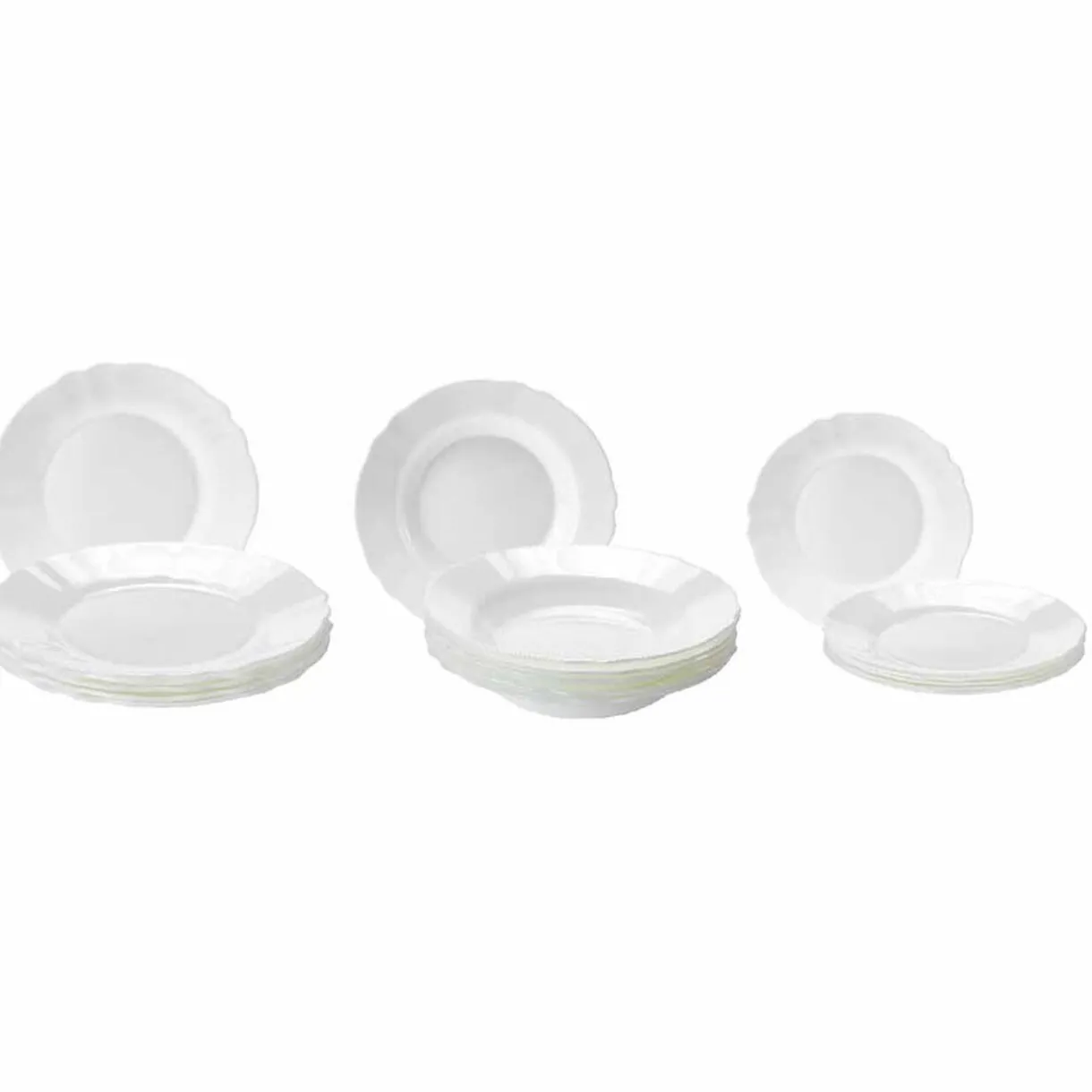 Gifi Service à vaisselle Louis XV Arcopal blanc 18 pièces Clearance