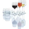Gifi Service à verre transparent avec inscriptions phrases x12