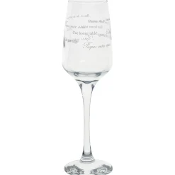 Gifi Service à verre transparent avec inscriptions phrases x12