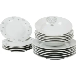 Gifi Service de table assiettes motif coeurs