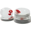 Gifi Service de table assiettes motif coquelicots Clearance