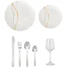 Gifi Service de table motif doré argenté pour 6 personnes Clearance