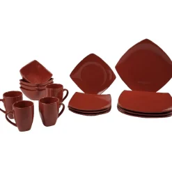Gifi Service vaisselle 16 pièces rouge Online