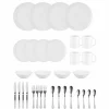 Gifi Service vaisselle blanc complet 32 pièces