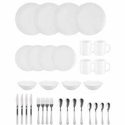 Gifi Service vaisselle blanc complet 32 pièces