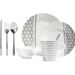 Gifi Service vaisselle en porcelaine 32 pièces
