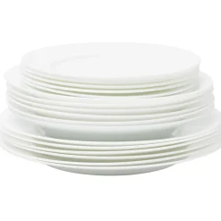 Gifi Service vaisselle Luminarc verre blanc 18 pièces