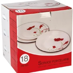 Gifi Service vaisselle porcelaine 18 pièces Discount