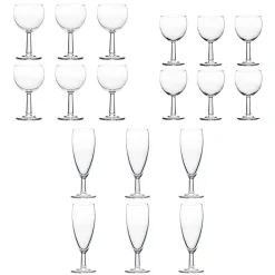 Gifi Service verre à pied ballon et flûte 18 pièces