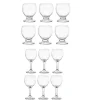 Gifi Service Verre ballon à pied transparent - Lot de 12