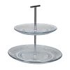 Gifi Serviteur double étage en verre