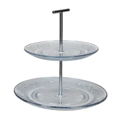Gifi Serviteur double étage en verre