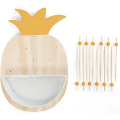 Gifi Set apéritif en forme d ananas 12 pics et coupelle New