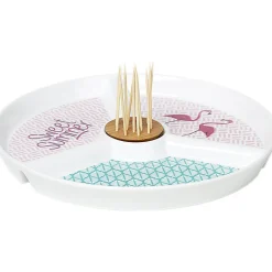 Gifi Set apéritif porcelaine design flamant rose
