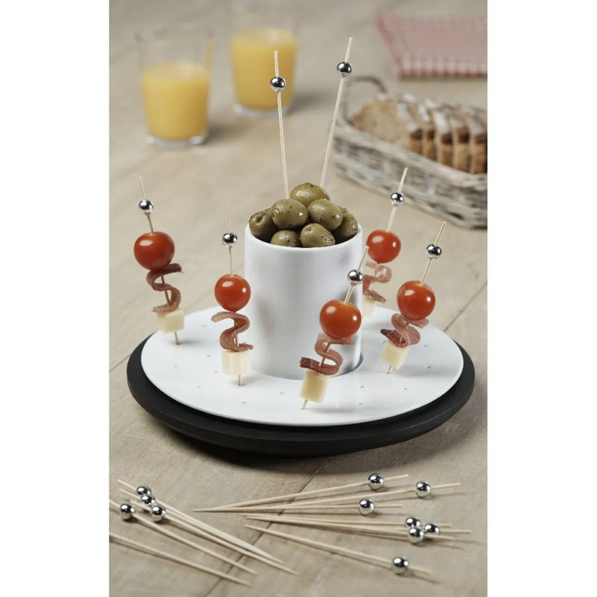 Gifi Set apéritif tournant noir et blanc 24pcs Outlet