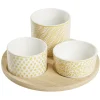 Gifi Set apéro plateau bambou Ø20cm et coupelle x3