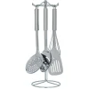 Gifi Set de 6 ustensiles de cuisine avec support inox gris Ø16xH40,5cm Outlet