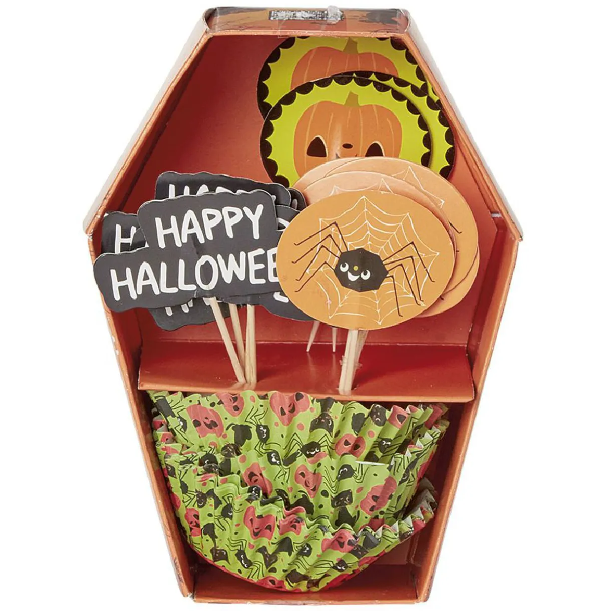 Gifi Set de caissettes à muffin + piques décor Halloween - 24 pièces Sale