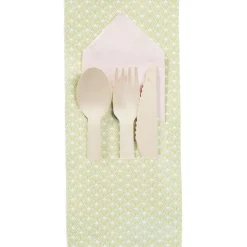 Gifi Set de couverts en bois dans pochon Discount