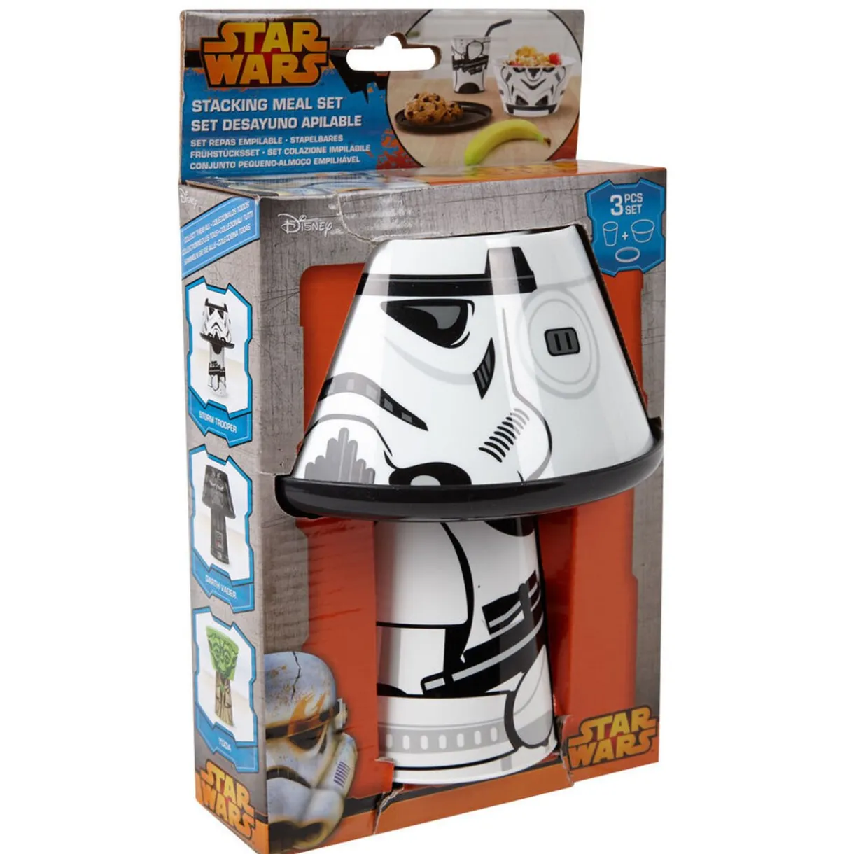 Gifi Set repas empilable 3 pièces Star Wars blanc Hot