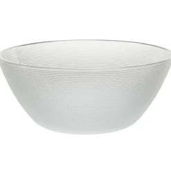 Gifi Set saladier avec coupelles x6 verre transparent martelé Best
