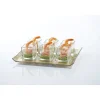 Gifi Set verrines transparentes et plateau doré Best