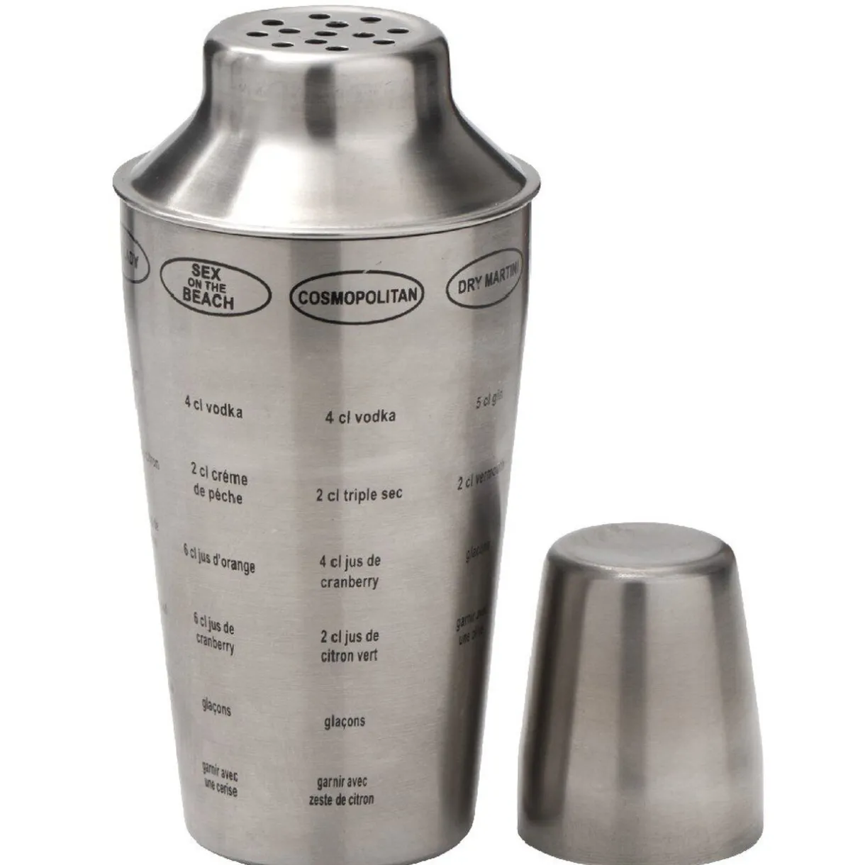 Gifi Shaker cocktail recettes acier gris Online