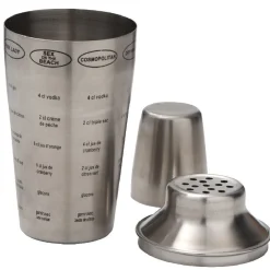 Gifi Shaker cocktail recettes acier gris Online