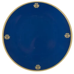Gifi Sous assiette décoration bleu nuit bordure doré Discount
