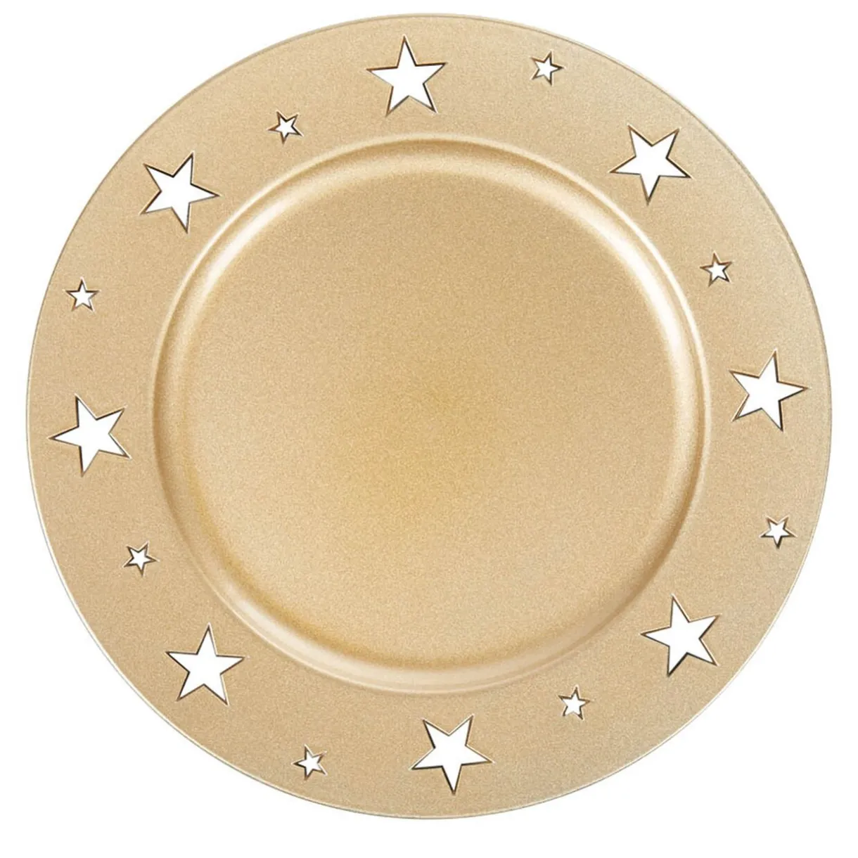 Gifi Sous assiette décoration doré bordure étoiles Clearance