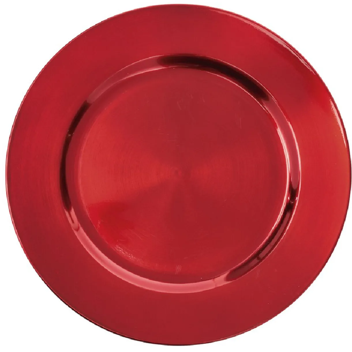 Gifi Sous assiette en plastique uni rouge