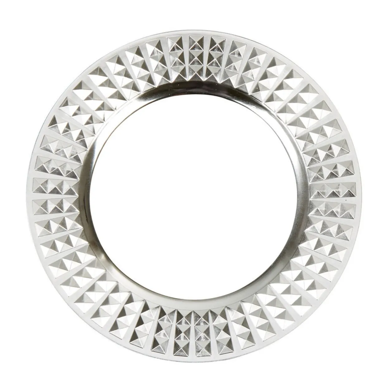 Gifi Sous assiette plastique argent effet diamant New