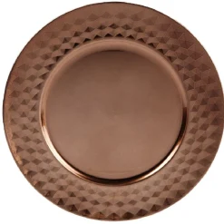 Gifi Sous assiette plastique cuivré effet diamant Clearance