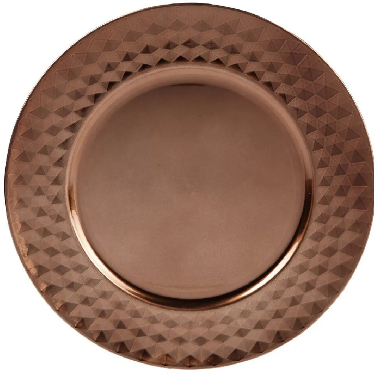 Gifi Sous assiette plastique cuivré effet diamant Clearance